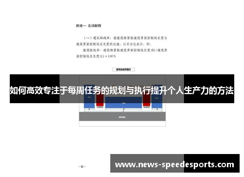如何高效专注于每周任务的规划与执行提升个人生产力的方法